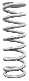 QA1 3-1/2in ID Tapered High Travel Pigtail Spring - 10in Length x 350lbs/in - Silver Powder Coated