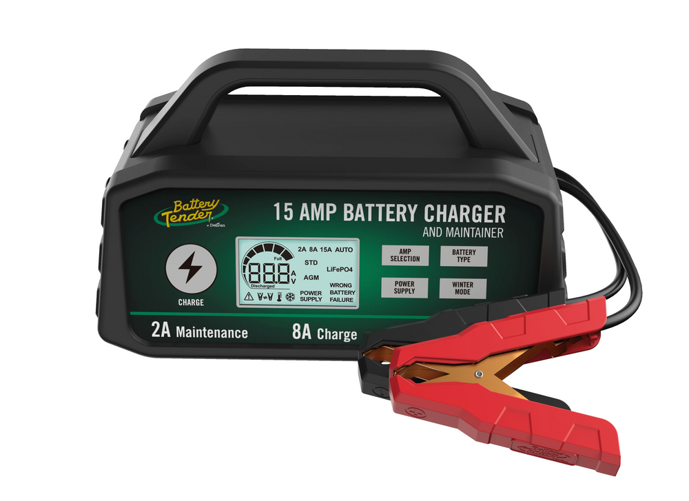 Battery Tender 12V 2A/8A/15A Selectable Chemistry Battery Charger