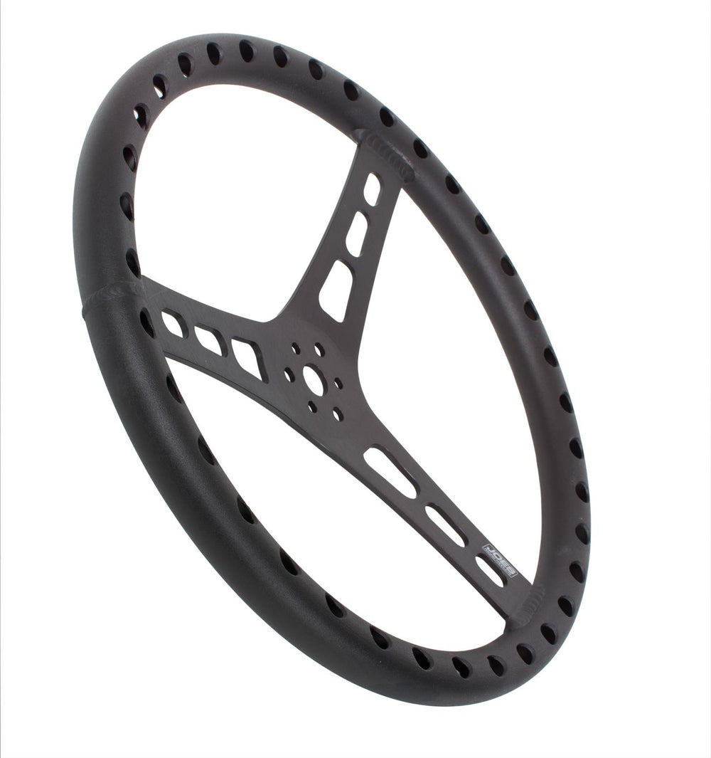 15in LW Steering Wheel Alum Dished Black
