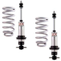 QA1 4-1/8in ID Tapered High Travel Spring - 10in Length x 550lbs/in - Silver Powder Coated