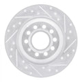 R1 05-11 Audi A6 Quattro Rear Right Drilled & Slotted Silver Brake Rotor