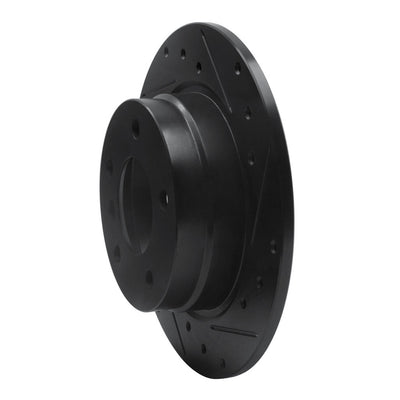 R1 91-99 BMW 323I Rear Right Drilled & Slotted Black Brake Rotor
