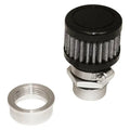 Moroso Weld-On Valve Cover Breather Kit - Aluminum Valve Covers - Black Finish