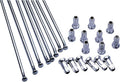 Excel Rear Spoke/Nipple Set (w/ Wrench) - 8 Gauge / 36 Qty - Silver