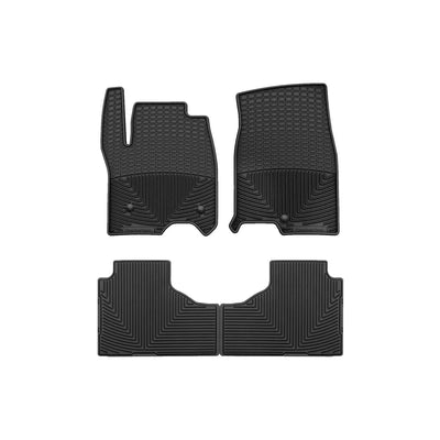 WeatherTech 21+ Cadillac Escalade Front + Rear Rubber Mats - Black