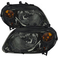 HEADLIGHTS CHROME HOUSING SMOKED LENS - NO BULB INCLUDED