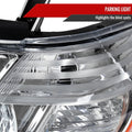 HEADLIGHTS CHROME HOUSING CLEAR LENS WITH AMBER REFLECTOR - NO BULBS INCLUDED
