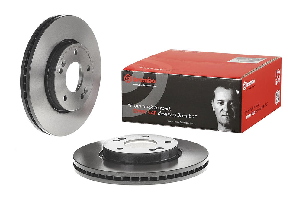 Brembo 06-10 Hyundai Sonata/10-12 Tucson/06-10 Optima Front Premium UV Coated OE Equivalent Rotor