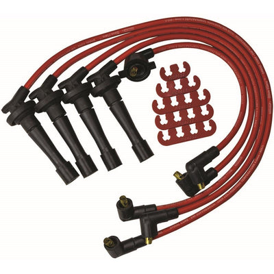 Moroso Custom Ignition Wire Set - Blue Max - Spiral Core - Colored High Temp Wire Separators - Red