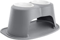 WeatherTech Pet Feeding System Double High 64oz 10in. Poly Bowl - Light Grey