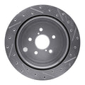 DFC 10-25 Scion FR-S Rear Left Drilled & Slotted Silver Brake Rotor