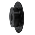 R1 2002-2025 Nissan Juke Rear Left Drilled & Slotted Black Brake Rotor