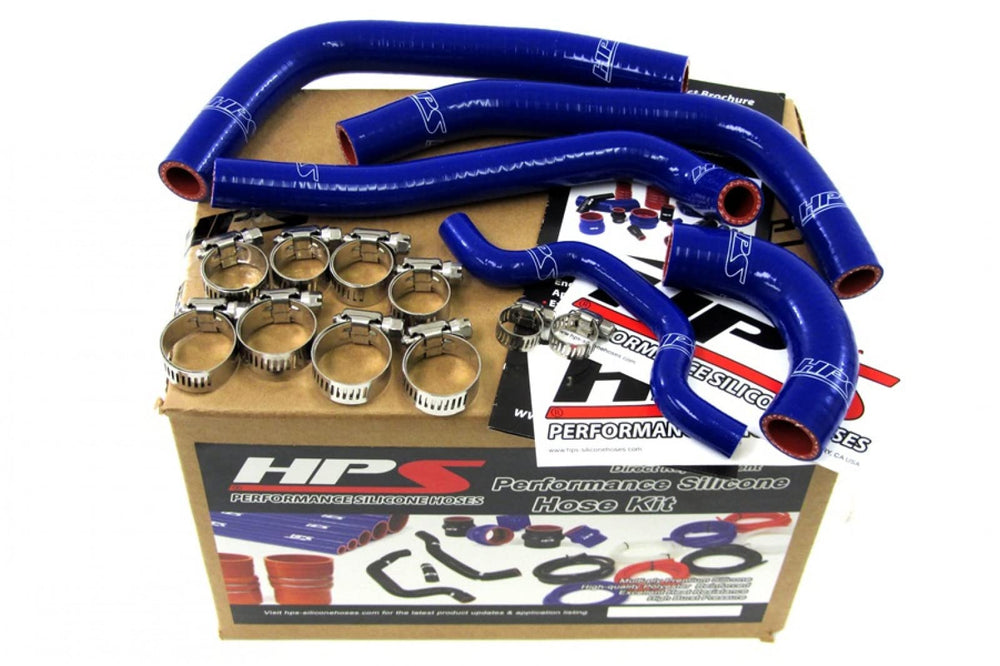HPS Performance Blue Reinforced Silicone Radiator Hose Kit Coolant for Kawasaki 09-10 KX250F