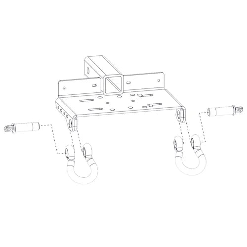 ~(6 lbs. 12X12X4)~ Receiver Mount - Utility Winch 1-1/4inx1-1/4in