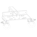 ~(6 lbs. 12X12X4)~ Receiver Mount - Utility Winch 1-1/4inx1-1/4in