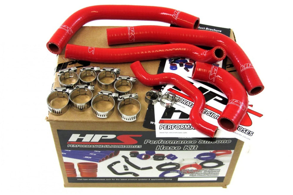 HPS Performance Red Reinforced Silicone Radiator Hose Kit Coolant for Kawasaki 09-10 KX250F