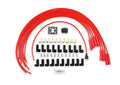 Spark Plug Wire Set 8MM Universal Red Wire With Red Straight Boots 5040R 8MM Super Stock Universal Fit Spark Plug Wires Feature A Spiral Core And Red Silicone Jacket ACCEL