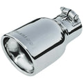 Exhaust Tip Exhaust Tip 4.00 Inch Rolled Angle Polished SS Fits 2.50 Inch Tubing Clamp On Flowmaster