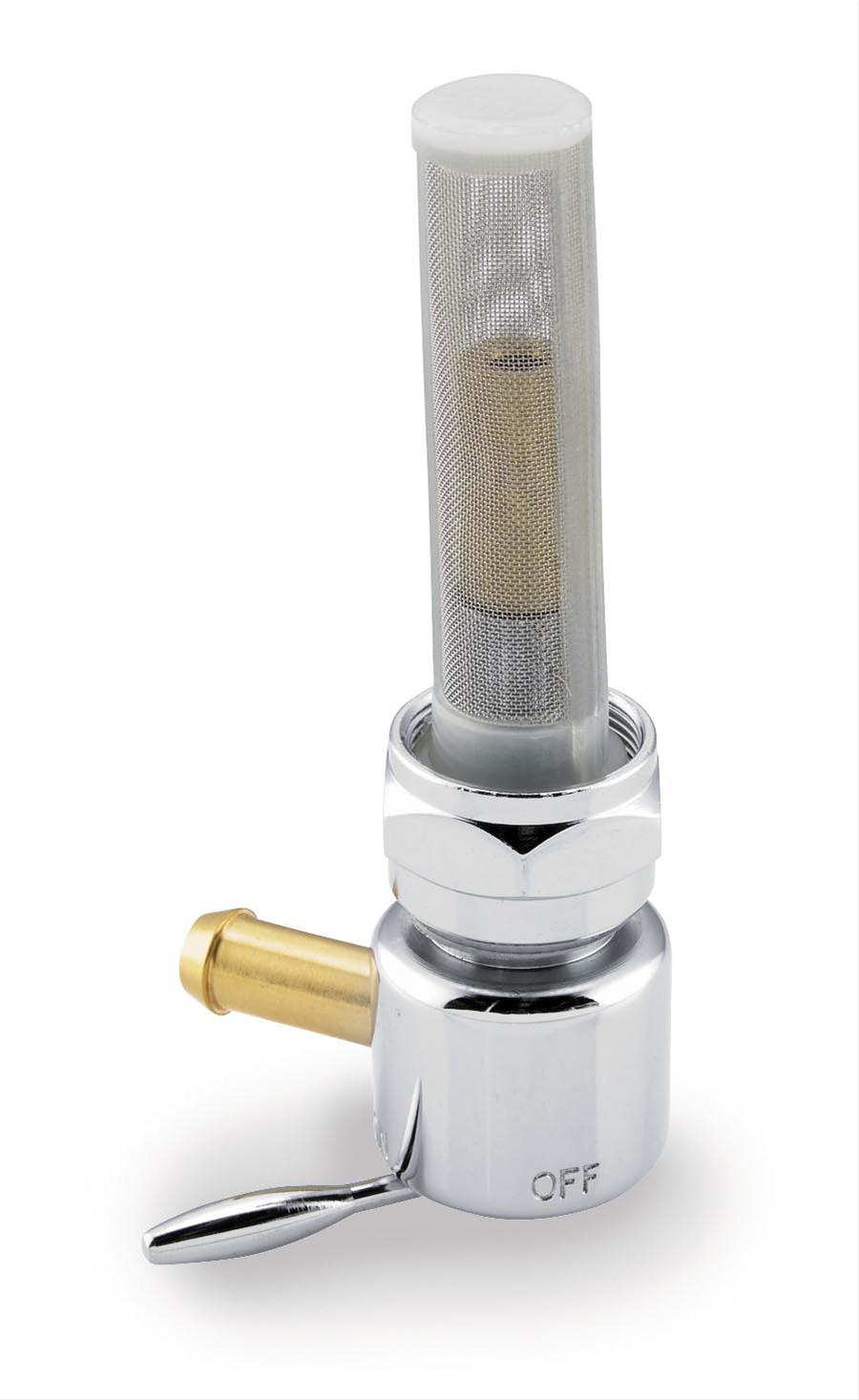 Bikers Choice Chrome Round Petcock 22MM Left Outlet