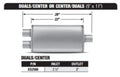 MUFFLER XLERATOR OVAL 3IN ID/OD C/D 28IN OAL SS