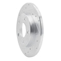 R1 04-16 Buick LaCrosse Rear Left Drilled & Slotted Silver Brake Rotor