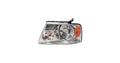 RH HEADLAMP ASSY COMPOSITE; W/CHROME TRIM; F150 0408