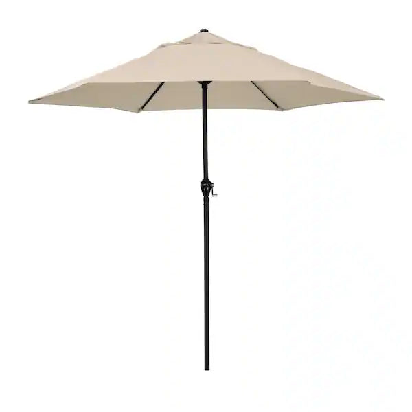 ECO SERIES 9FT CRANK LIFT PUSH TILT STEEL MARKET UMBRELLA IN ANTIQUE BEIGE POLYESTER