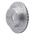 DFC 90-99 Jeep Grand Wagoneer Front Right Drilled & Slotted Silver Brake Rotor