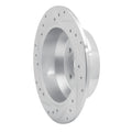 R1 99-04 Jeep Grand Cherokee Rear Right Drilled & Slotted Silver Brake Rotor