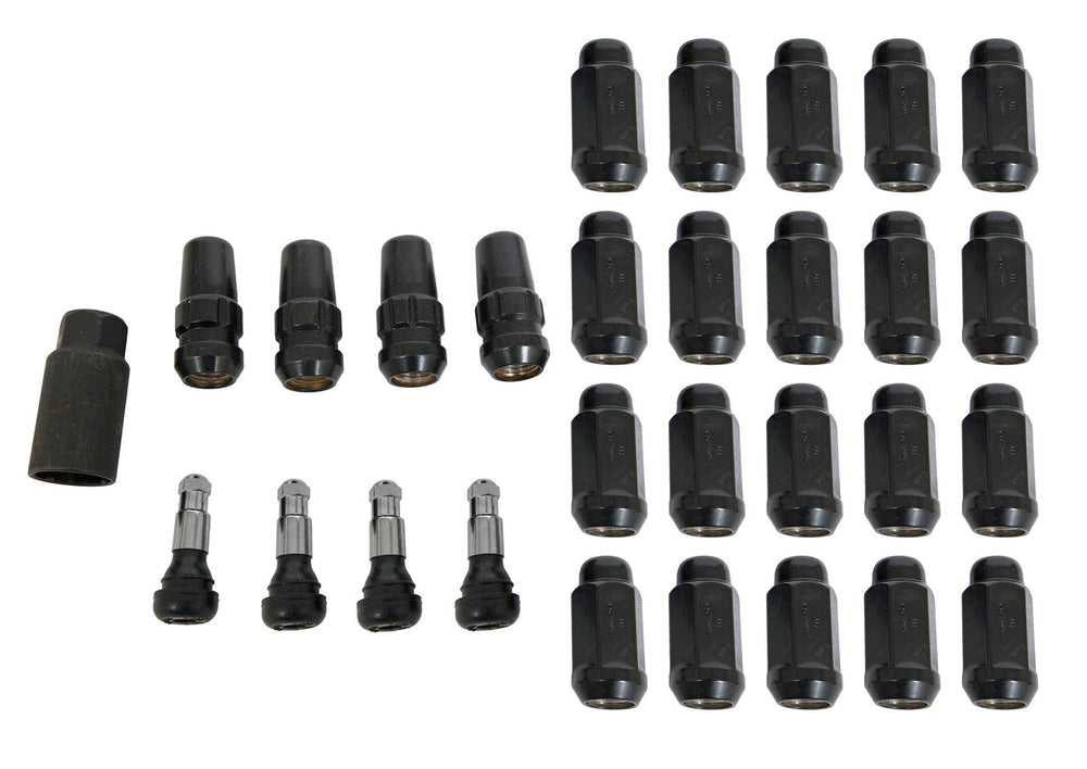 WHEEL INSTALLATION KITS GORILLA LOCKS ACORN BULGE EXTRA LONG (13/16IN HEX) 14MM X 1.50 BLACK CHROME