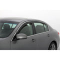 Low Profile Ventvisor Deflector Smoke with Chrome Trim Outside Mount 6 Piece For 2007-2011 CR-V Husky Liners