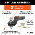 ~(13 lbs. 13X5X3)~ RockerBall Cushion Hitch with 2IN Ball (2IN Shank 7500 lbs. 3IN Drop)