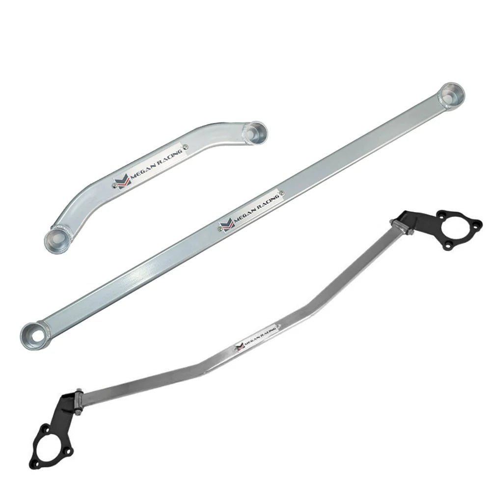 Megan Strut Bar Honda Civic 2012 Acura ILX 13 Only Front Lower Silver (EXC SI model)