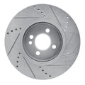 R1 07-15 Mini Cooper (Excl Clubman) Front Left Drilled & Slotted Silver Brake Rotor