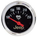 Autometer Jeep 52.4mm Short Sweep Electronic 100-250 Def F Oil Temperature Gauge
