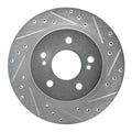 DFC 87-89 Nissan 300ZX Turbo Rear Right Drilled & Slotted Silver Brake Rotor