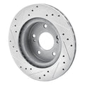 DFC 87-89 Nissan 300ZX Turbo Rear Right Drilled & Slotted Silver Brake Rotor