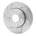 DFC 96-15 Mercedes-Benz C230 Front Left Drilled & Slotted Silver Brake Rotor