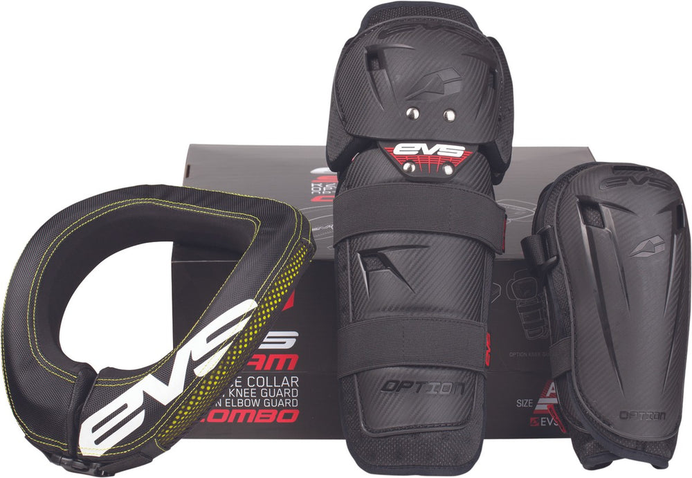 EVS Slam Combo(Option Knee/ Option Elbow/ R2 Collar) Black - Mini