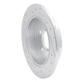 R1 97-05 Buick Regal Rear Right Drilled & Slotted Silver Brake Rotor