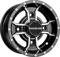 Raceline A77 Mamba 10x5in / 4x156 BP / 18mm Offset / 132.5mm Bore - Black & Machined Wheel