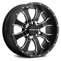 Raceline A77 Mamba 10x5in / 4x156 BP / 18mm Offset / 132.5mm Bore - Black & Machined Wheel