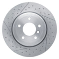 R1 06-13 BMW 328I Rear Dimpled and Slotted Brake Rotor