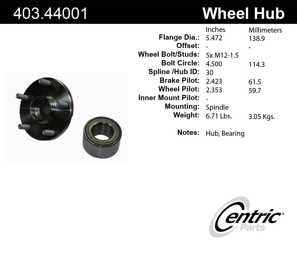 STANDARD HUB ASSEMBLY REPAIR KIT