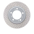 R1 Concepts Hi-Carbon Alloy GEOMET Coated Rotor - Drilled Fits Porsche 911