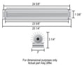 Single-Pass Heat Sink Co oler  24in Black Anodize