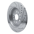 DFC 21-25 Jeep Wagoneer Rear Left Drilled & Slotted Silver Brake Rotor