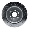 DFC 21-25 Jeep Wagoneer Rear Left Drilled & Slotted Silver Brake Rotor