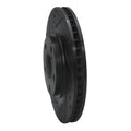 R1 99-07 Lexus ES330 Front Left Drilled & Slotted Black Brake Rotor