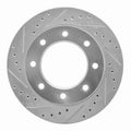 R1 73-93 Dodge B300 Van (71-74) / B300 (75-80) Front Left Drilled & Slotted Silver Brake Rotor